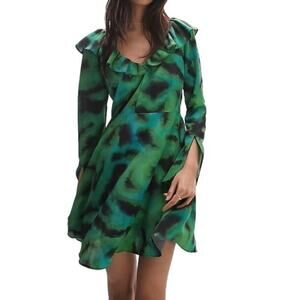 green halter neck dress topshop TOPSHOP Satin Halter Neck Maxi Dress Beaded Back Detail in Green
